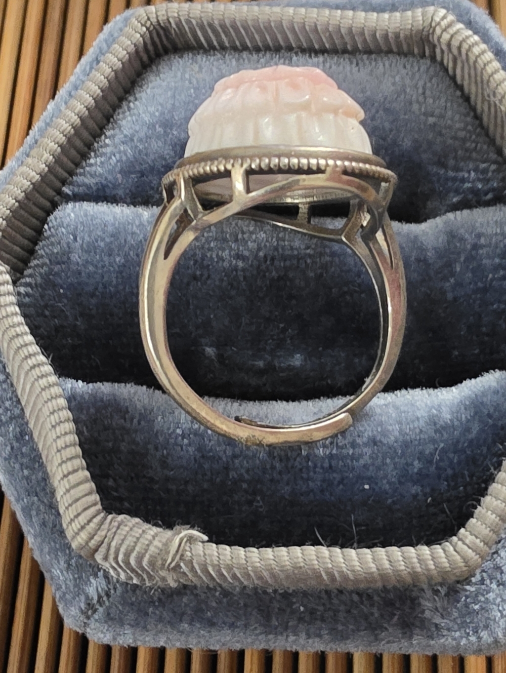 925 Silver Conch Shell Adjustable Ring - Picture 7 of 12